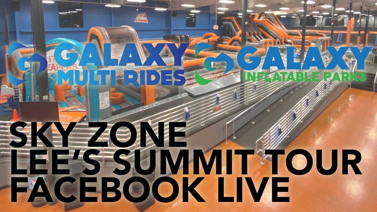 Sky Zone Lee's Summit - Inflatable Park Tour - Facebook Live - YouTube