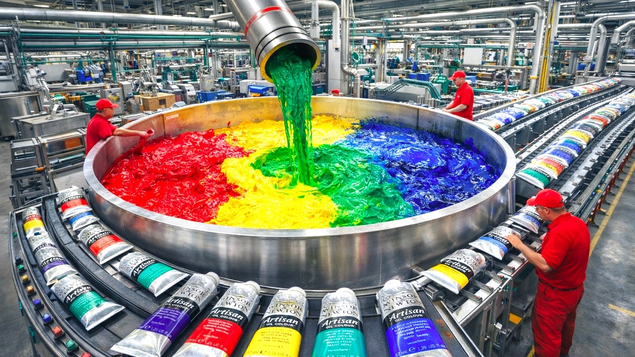 WIE ÖLFARBE HERGESTELLT wird | IM INNEREN der MEGAFABRIK