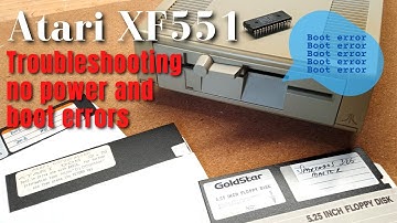 Atari XF551 drive: fixing no power and boot errors