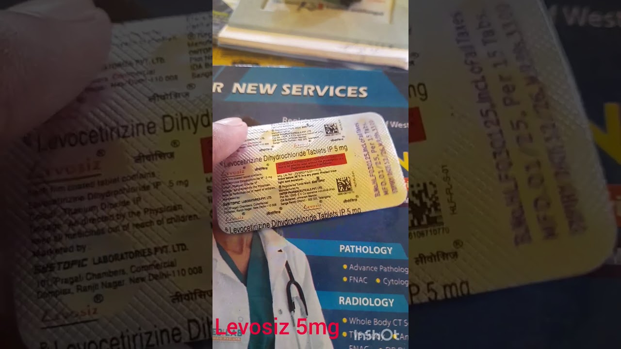 Levosiz 5mg | Levosiz tablet | Levocetirizine tablet | Levosiz 5