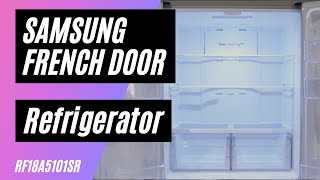 Samsung 18 Cu Ft Fingerprint Resistant French Door Refrigerator RF18A5101SR