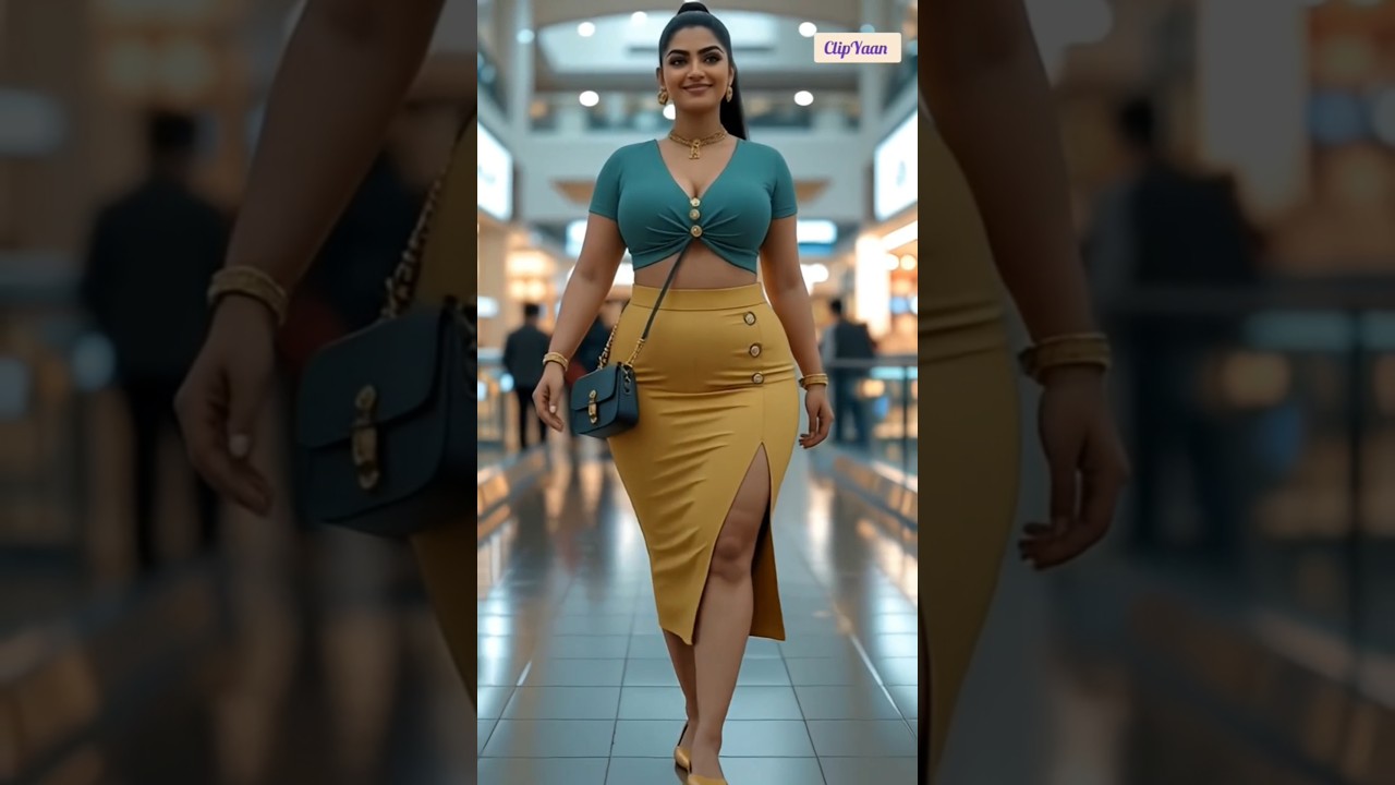🔥 Curve Queen Slays the Mall Walk 💃 | Elegant Slow Motion Fashion 
