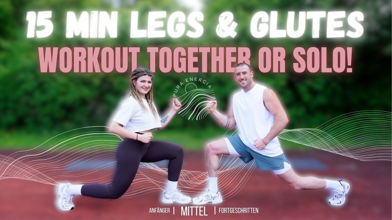 15 Min Legs & Glutes Workout - Train Together or Solo | No Equipment ...
