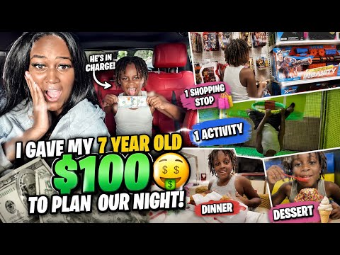 I GAVE MY 7 YEAR OLD $100 TO PLAN OUR NIGHT ! | KAISER'S IN CHAGRE !