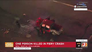 1 killed in Mesa fiery crash