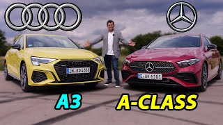 Mercedes A-Class facelift vs Audi A3 comparison REVIEW