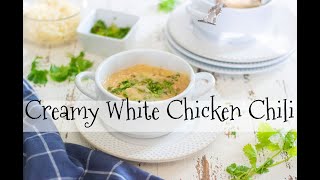 Creamy White Chicken Chili in the Slow Cooker