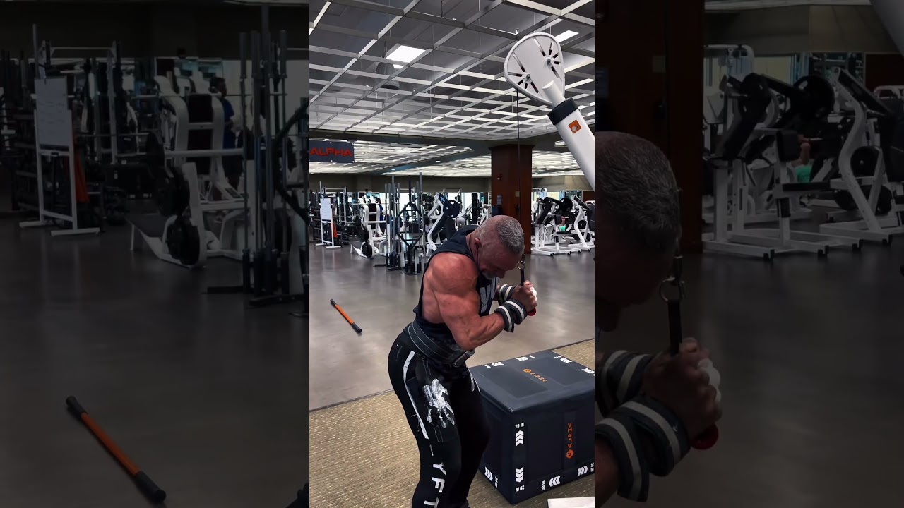 Try these chopping tricep push downs for a different way to work your triceps