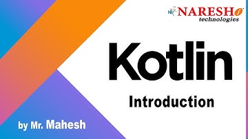 #1 Introduction to Kotlin | What is Kotlin? | Kotlin Tutorial Videos |  by Mr.Mahesh