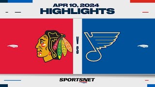 NHL Highlights | Blackhawks vs. Blues - April 10, 2024