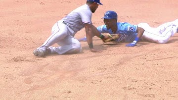 TEX@KC: Rangers catch Dyson attempting to steal