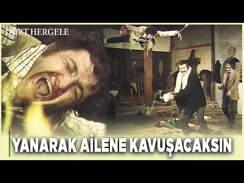 Dört Hergele Türk Filmi | İrfan Ailesini Gözlerinin Önünde Kaybeder