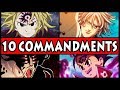 All 10 Commandments RANKED from Weakest to Strongest! (Seven Deadly Sins / Nanatsu no Taizai)