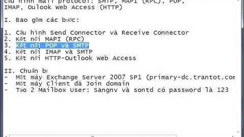 Configure mail client (POP3/SMTP) for Exchange