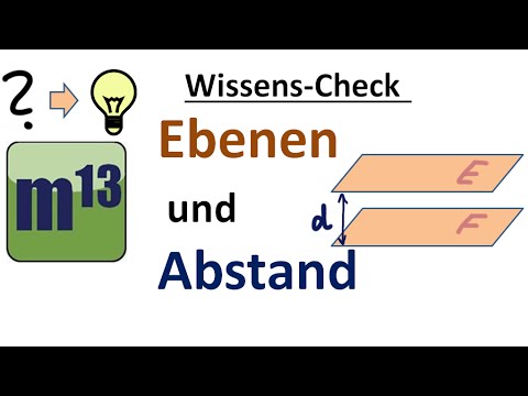 Video: So Finden Sie Den Abstand Zwischen Zwei Parallelen Ebenen