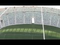 Peering over the edge of Moses Mabhida stadium, Durban, South Africa