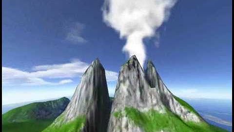 Fluid Simulation Illumination Vulcano