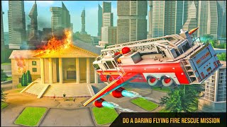 Fire Truck Games - Firefighter 🚒 🔥 Android Gameplay | Flying Firefighter Rescue | Level - 2 screenshot 5