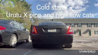 2012 Maserati Quattroporte Exhaust comparison (Stock, x pipe, x pipe + high flow cats)