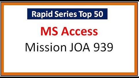 #Rapid_Series Top 50 Ms Access Objective Questions || Mission JOA 965 Hpsssb joa |ms access mcqs joa