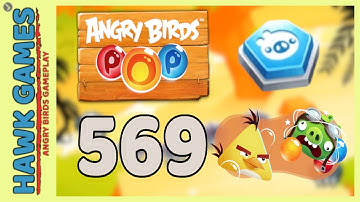Angry Birds Stella POP Bubble Shooter Level 569 - Walkthrough, No Boosters