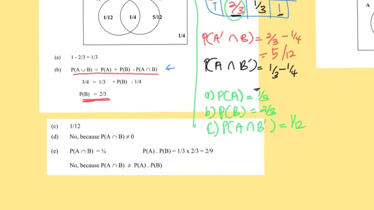 Using contingency table facilitate solving probability YouTube