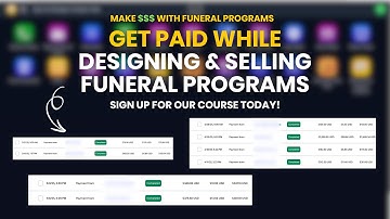 Funeral Program Course | Epic Art Designs Creators Hub #canva #funeralprogram