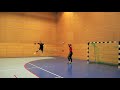 Handball wing player  how to throw in the long corner