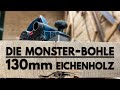 Das Eichenmonster - Couchtisch aus 13cm Eichenholz und Edelstahl - Bosch GHO PHO