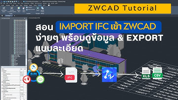 ZWCAD Tutorial สอน Import IFC ไฟล์ BIM ง่ายๆ พร้อมดูข้อมูล & Export แบบละเอียด