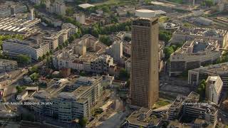 Aerial Footage / The tower Pleyel under renovation / The area Carrefour Pleyel in Saint Denis (93)