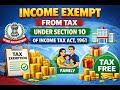 आयकर कायदा कलम १० अंतर्गत करमुक्त उत्पन्ने  Watch, Understand and Learn