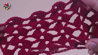 كروشيه|غرزة صيفي مفرغة تكرار سطر واحد لعمل بلوزة |فستان|مفرش|crochet stitches|مع مرمرة