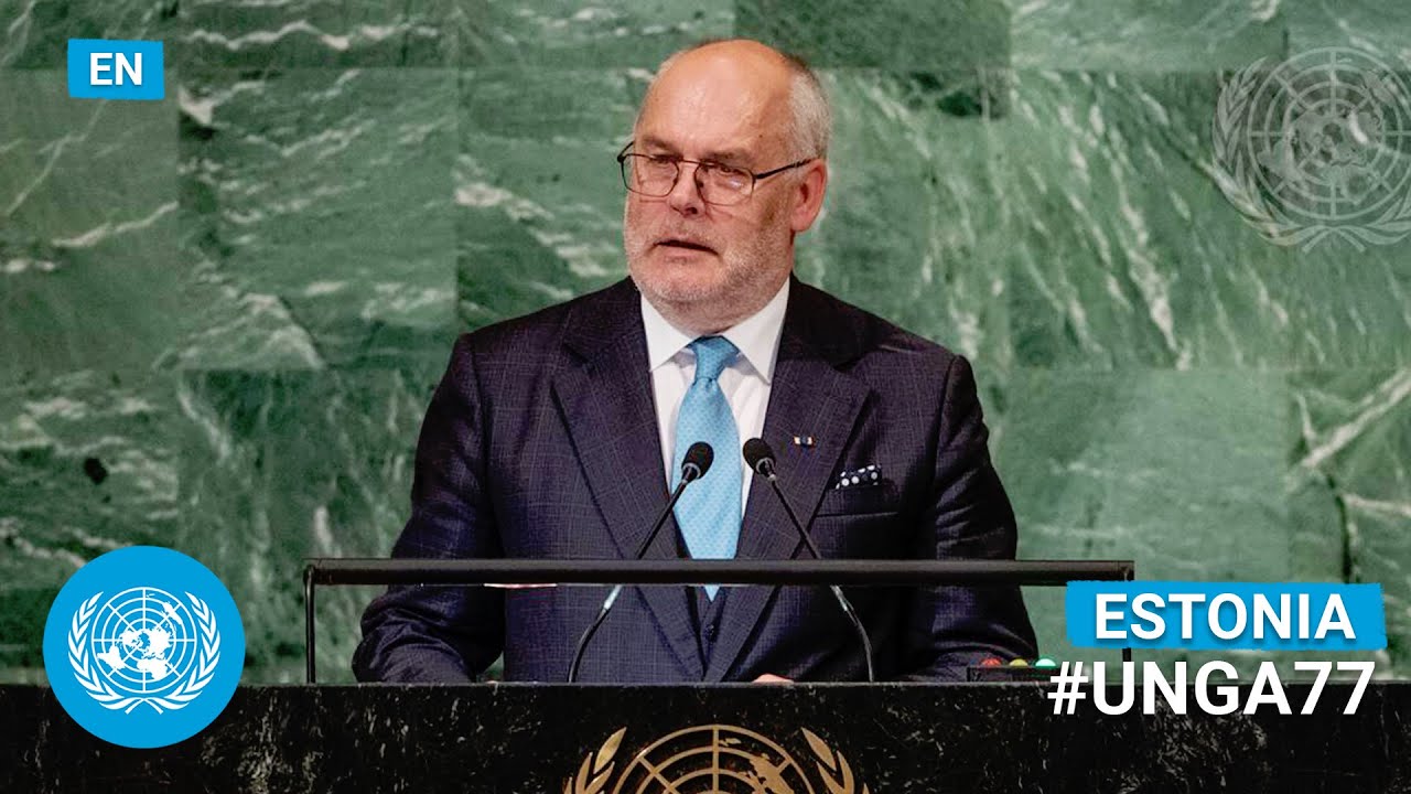 🇪🇪 Estonia President Addresses United Nations General Debate, 77th