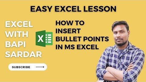 How to Insert Bullet points in MS EXCEL - the magic tricks of Excel - #excelwithbapisardar #msexcel