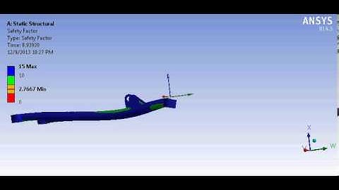 Upper A-arm safety factor Ansys fatigue analysis