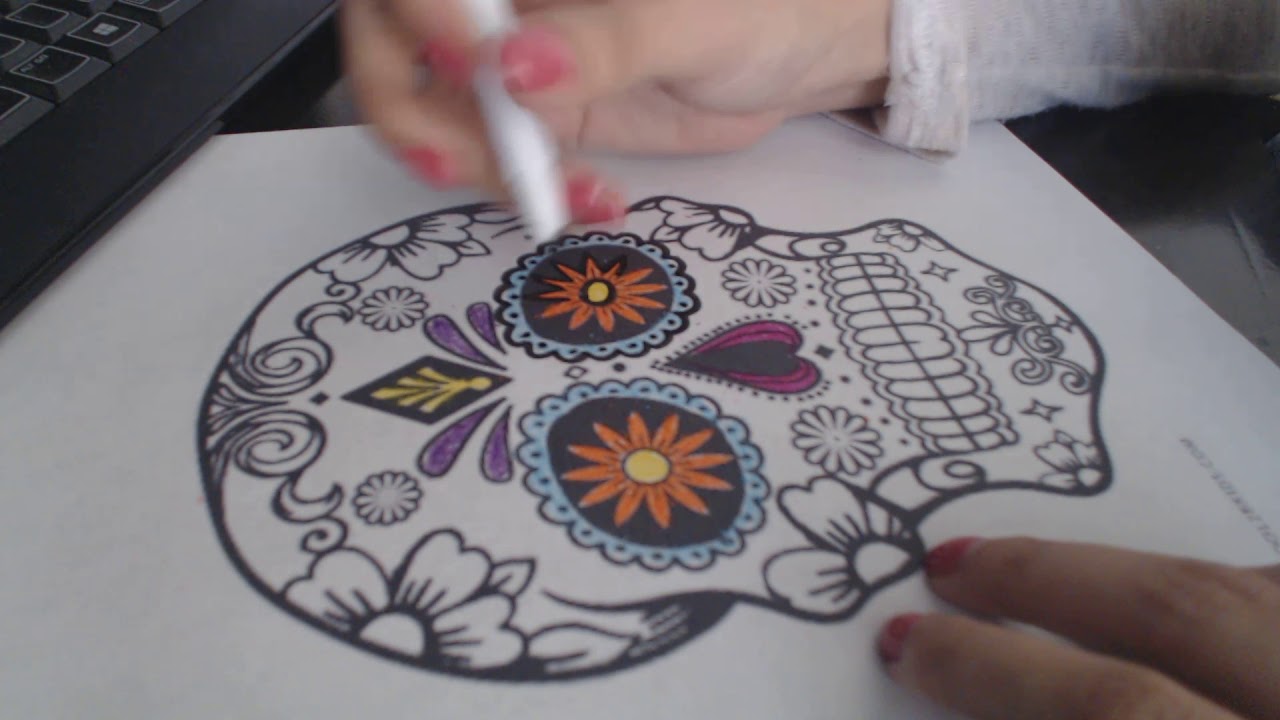 [ ASMR Español | Visual Trigger ] Coloreando una Calaverita
