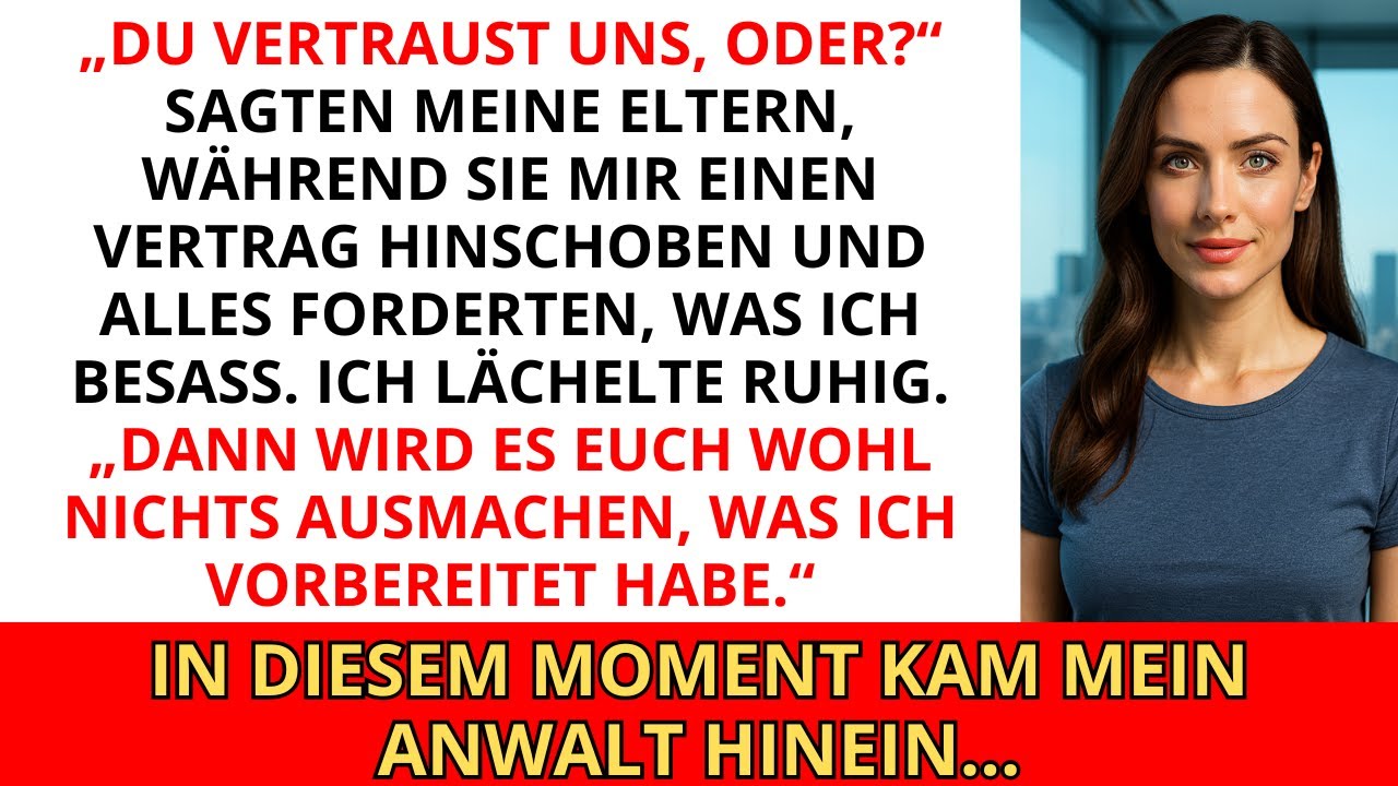 Meine Eltern wollten all meine Vermögenswerte an sich reißen — aber sie hatten keine Ahnung, was ich