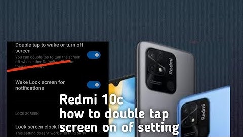 Redmi 10c | how to raise to wake | Double tap screen on of setting |
