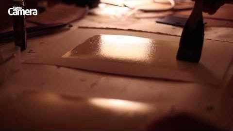 The making of a cyanotype print