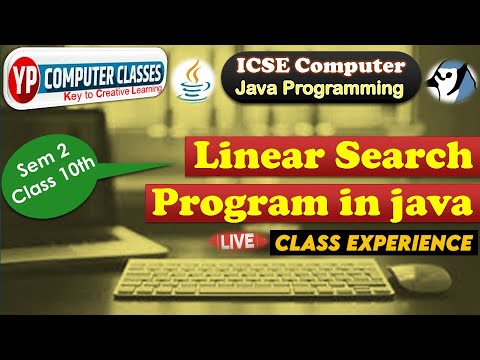Lecture 7 - Linear Search in Java | how to make program of linear ...