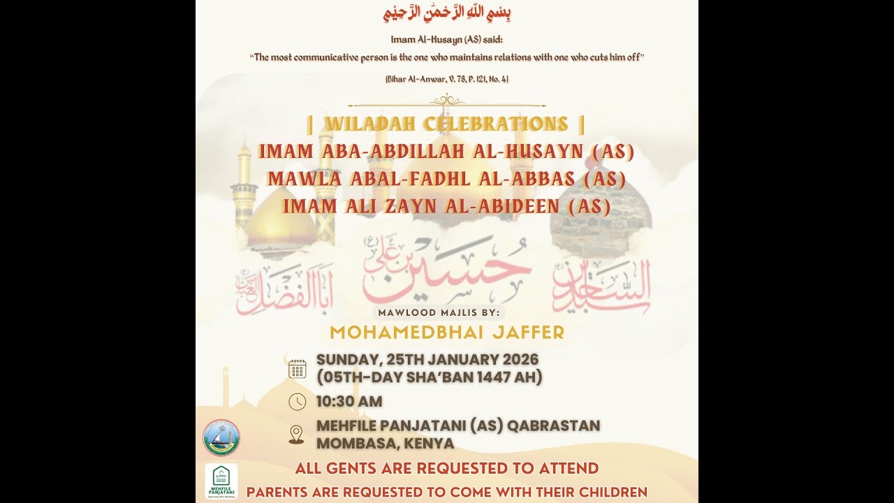 ✨ Wiladah Celebrations of The Heroes of Karbala | Mehfile Panjatani (AS) Qabrastan, Mombasa, Kenya 🌸