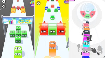 Jelly Run 2048 vs Jelly Tube Run 2048 | Ultimate Merge Race | 128Q vs 64F vs 1B