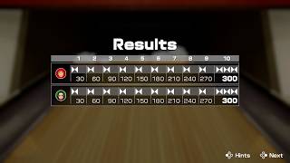Clubhouse Games Switch - Bowling - Double Perfect Game In A Friend Room 10 Frames Gameplay