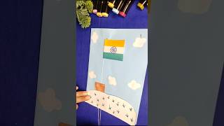 Independence Day paper craft idea/indian flag#indianart178 #viralshorts #paper #diy #school