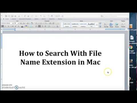 How To Search Mac With File Name Extensions