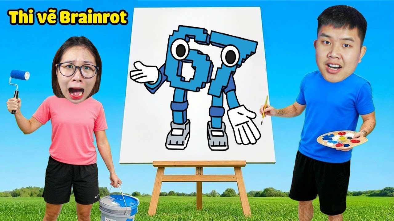 bqThanh Vlog Thi Tìm Người Vẽ Tranh Brainrot Đẹp Nhất Nhận 1 Triệu