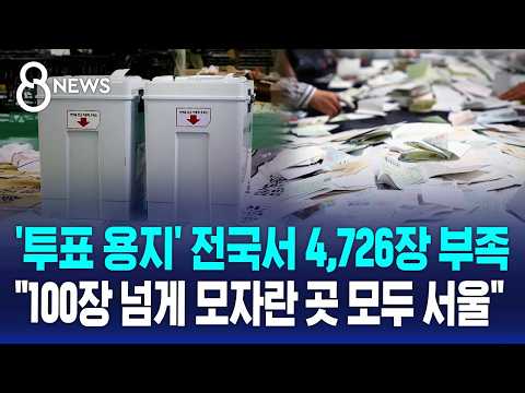 "용지 부족 예상" 오전부터 알렸는데..돌아온 반전 답변 / SBS 8뉴스