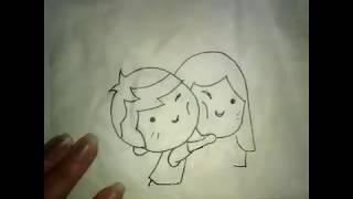 Draw love cartoon رسم حب للاطفال تعلم مع ياسمين