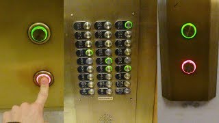 Nice Otis Series 2 High-Speed Elevators at Drury Plaza in San Antonio, TX. with Xmas Light buttons!